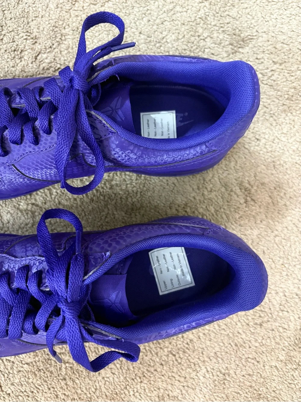 NEW Men’s Size 12 Nike Air Force 1 Low Kobe Mamba Court Purple IB0018-500
